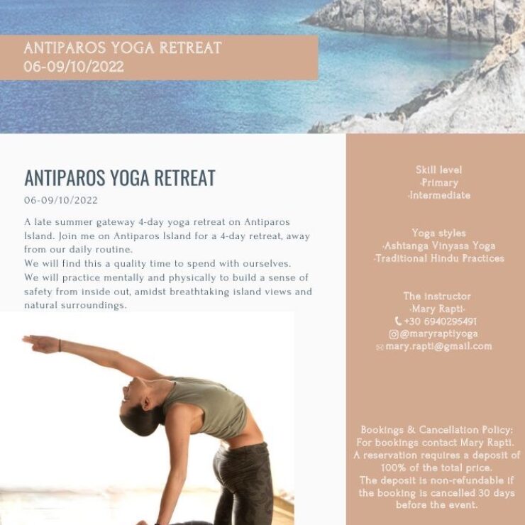 Antiparos Yoga Retreat with Mary Rapti